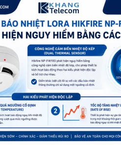 Đầu Báo Nhiệt Lora Hikfire NP-FW100: Không Dây, 2km, Pin 3V