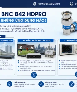 Đầu Nối BNC B42 HDPRO: RG58/RG59/RG6, Camera, Chống Nhiễu