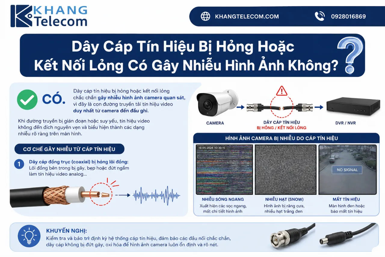 Dây Cáp Tín Hiệu Bị Hỏng Hoặc Kết Nối Lỏng Có Gây Nhiễu Hình Ảnh Không?