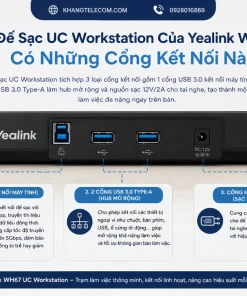Tai Nghe Yealink WH67 1308041: DECT, Màn 4 Inch, Bluetooth