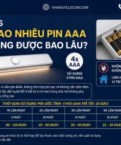 Đèn Led Cảm Biến DL015: PIR 3m, Pin AAA, Thân Nhôm