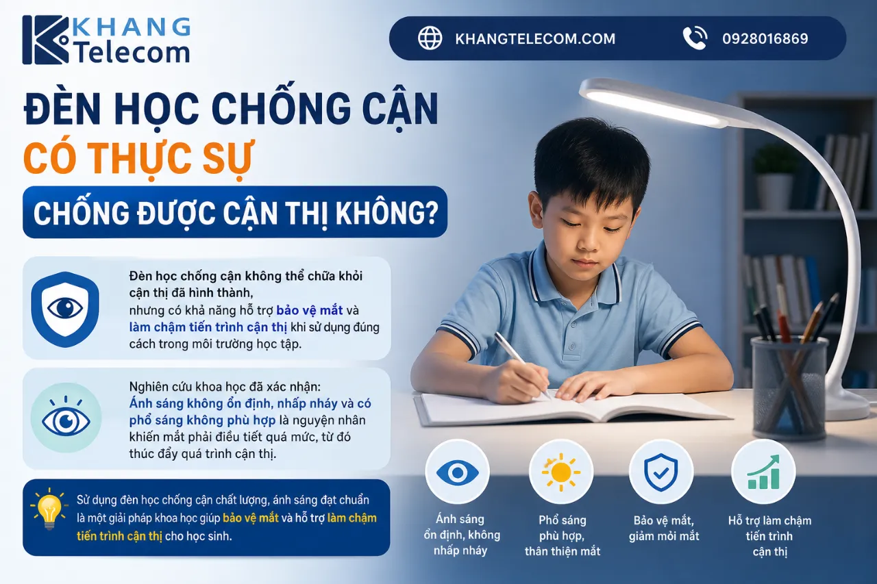 Đèn Học Chống Cận Có Thực Sự Chống Được Cận Thị Không?