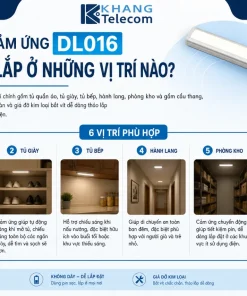 Đèn Led Cảm Ứng DL016 30cm: 20 LED, PIR 5m, Pin AA
