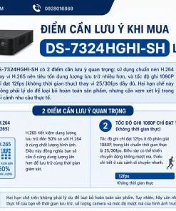 Đầu Ghi Hình 24 Kênh Hikvision DS-7324HGHI-SH: HD-TVI, IP, 6TB