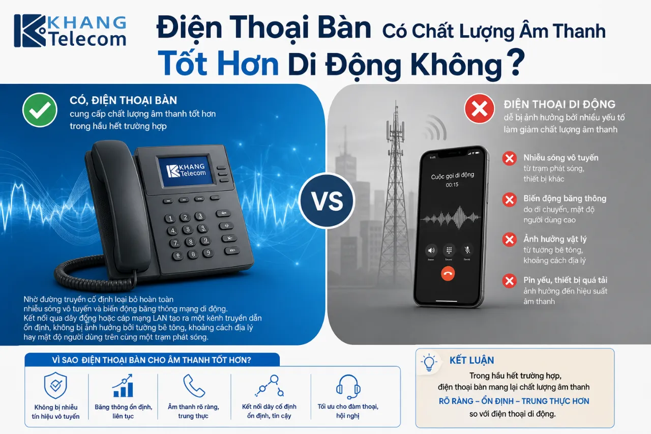 Điện Thoại Bàn Có Chất Lượng Âm Thanh Tốt Hơn Di Động Không?
