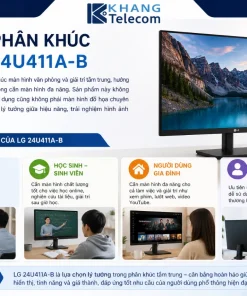 Màn Hình LG 24U411A-B: IPS, FHD, 120Hz, HDR10