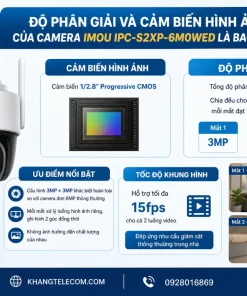 Camera IMOU IPC-S2XP-6M0WED: 3MP+3MP, 2 Mắt, Wi-Fi