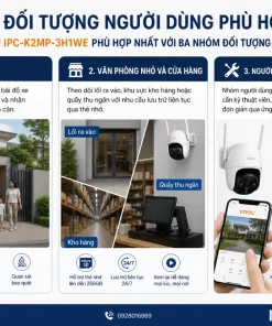 IMOU IPC-K2MP-3H1WE: Camera WiFi, AI Nhận Diện Người, Xem Từ Xa