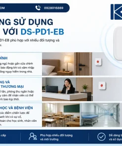 Nút Bấm Khẩn Cấp HIKVISION DS-PD1-EB: Có Dây, NO/NC, ABS Chống Cháy