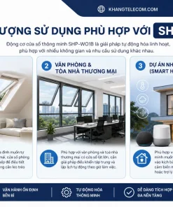 Động Cơ Mở Cửa Sổ Tuya SHP-WO1B: Wifi, 50kg, 50cm