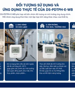 Cảm Biến Nhiệt Độ DS-PDTPH-E-WB: Không Dây, App, Pin AAA