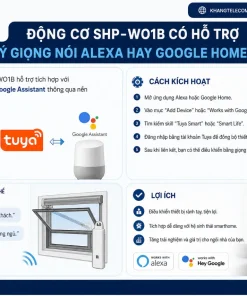 Động Cơ Mở Cửa Sổ Tuya SHP-WO1B: Wifi, 50kg, 50cm