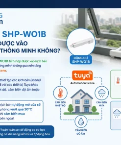 Động Cơ Mở Cửa Sổ Tuya SHP-WO1B: Wifi, 50kg, 50cm