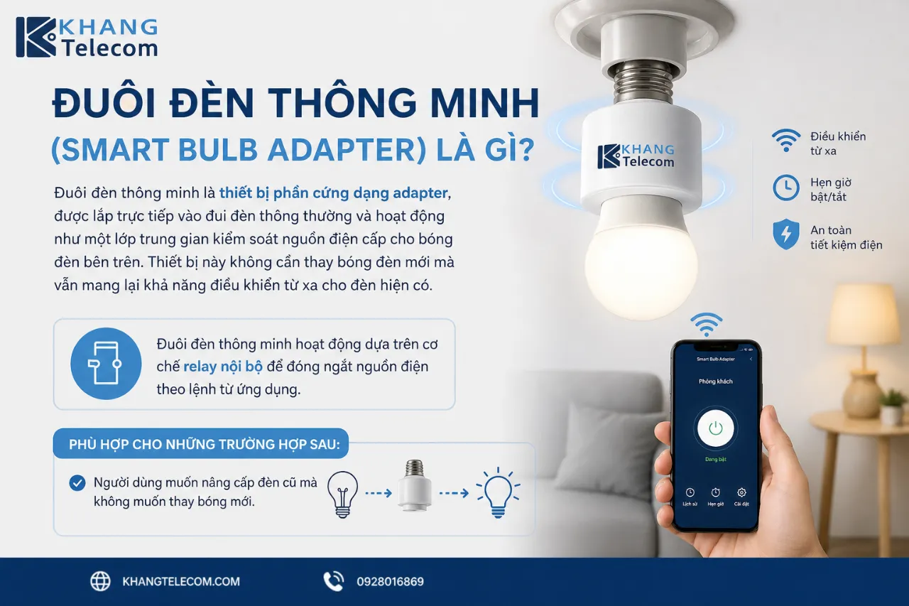 Đuôi đèn thông minh (Smart Bulb Adapter) là gì?