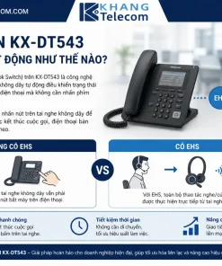 Điện Thoại Panasonic KX-DT543: LCD 3 Dòng, 24 Phím, Loa Ngoài