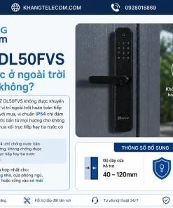 Khóa Cửa EZVIZ DL50FVS: 3D Face, 4 Inch, App, Pin 5000mAh, IP54