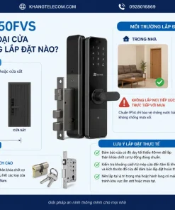 Khóa Cửa EZVIZ DL50FVS: 3D Face, 4 Inch, App, Pin 5000mAh, IP54