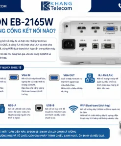 Máy Chiếu Epson EB-2165W: 5500 Lumens, WXGA, 3LCD