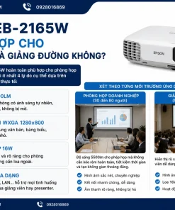 Máy Chiếu Epson EB-2165W: 5500 Lumens, WXGA, 3LCD