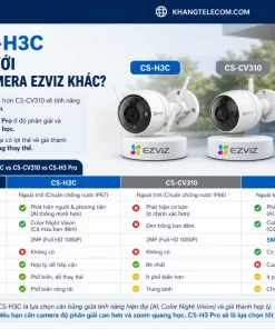 Camera Wifi Ezviz CS-H3C: Ngoài Trời, Full HD, Chuẩn IP67