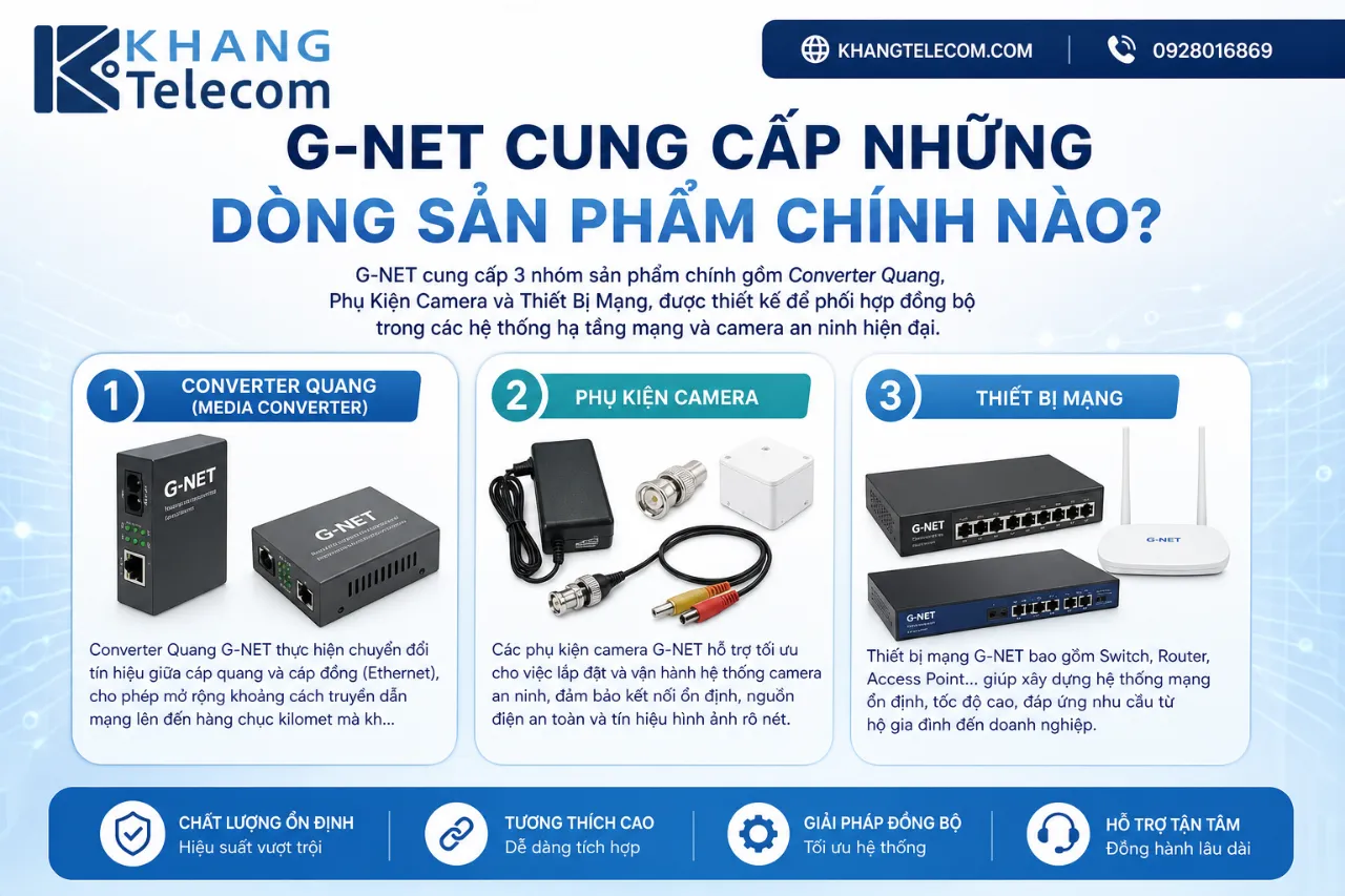 G-NET Cung Cấp Những Dòng Sản Phẩm Chính Nào?