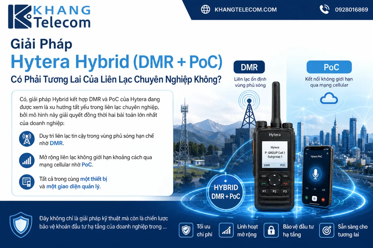 Giải Pháp Hytera Hybrid (DMR + PoC) Có Phải Tương Lai Của Liên Lạc Chuyên Nghiệp Không?