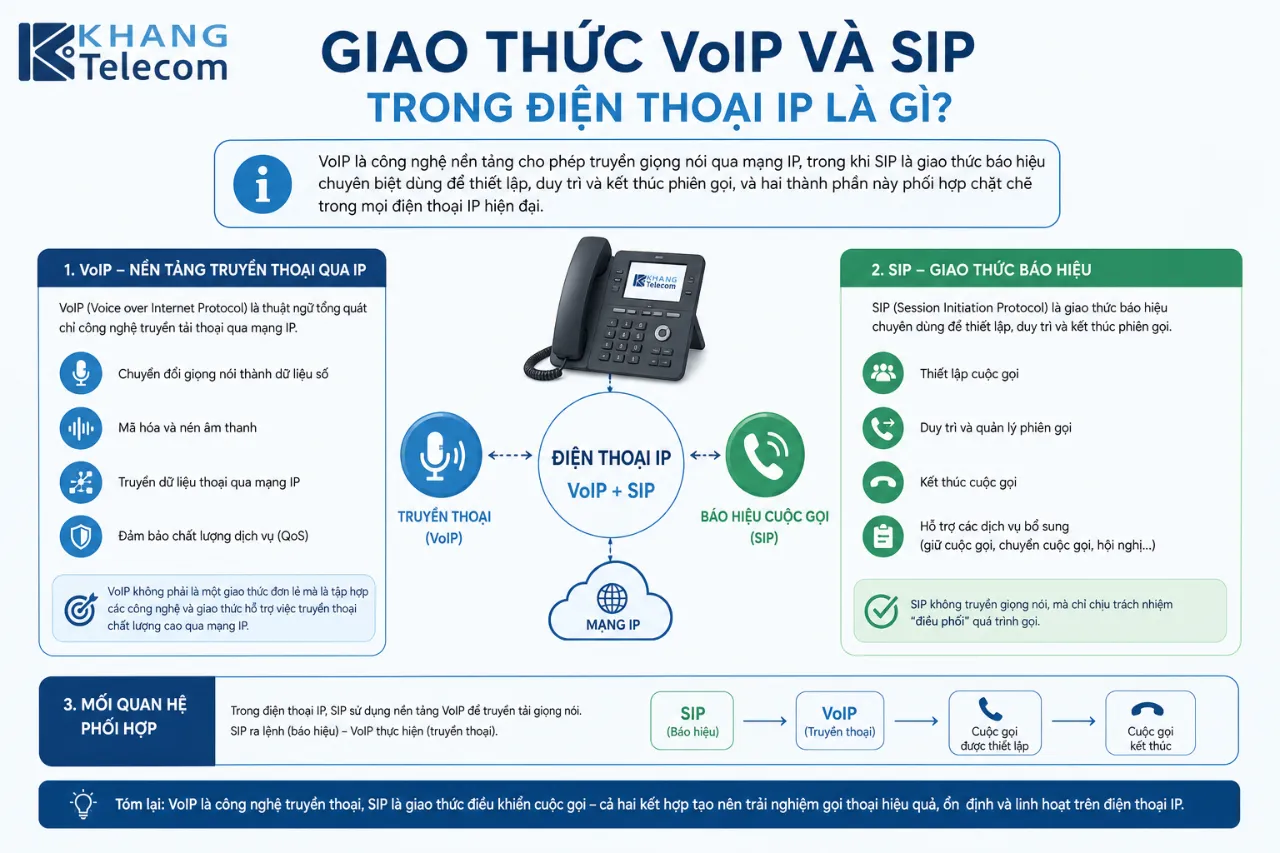 Giao Thức VoIP Và SIP Trong Điện Thoại IP Là Gì?