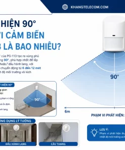 Báo Trộm Hồng Ngoại PG-113: 220V, Góc 90°, Còi 100dB
