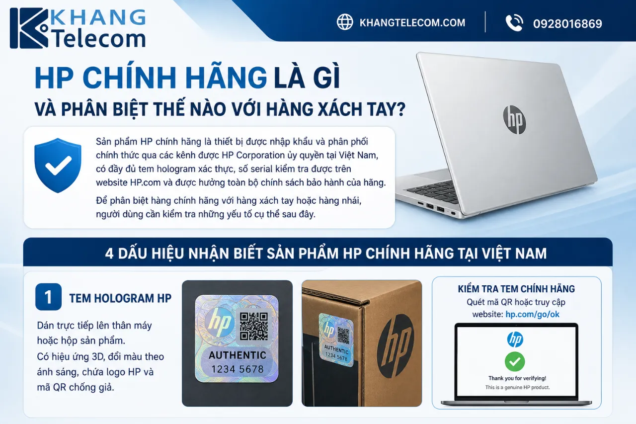 HP Chính Hãng Là Gì Và Phân Biệt Thế Nào Với Hàng Xách Tay?
