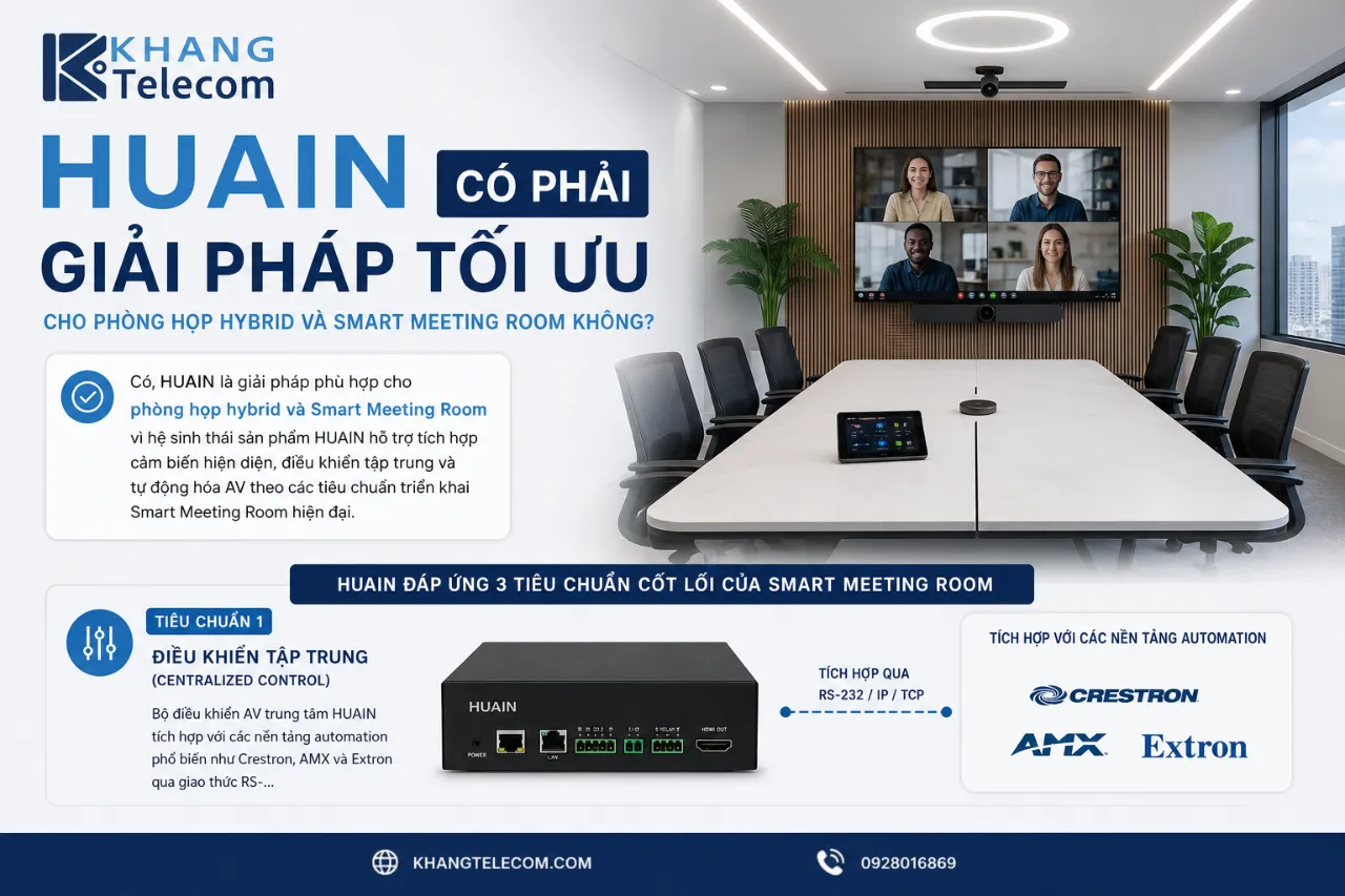 HUAIN Có Phải Giải Pháp Tối Ưu Cho Phòng Họp Hybrid Và Smart Meeting Room Không?