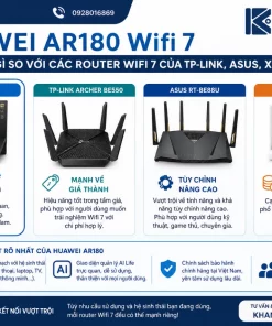 Router Wifi 7 HUAWEI AR180: 3600Mbps, 2.5Gbps, Mesh