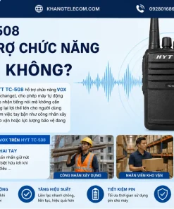 Máy Bộ Đàm HYT TC-508: 16 Kênh, Pin 1650mAh, 5W