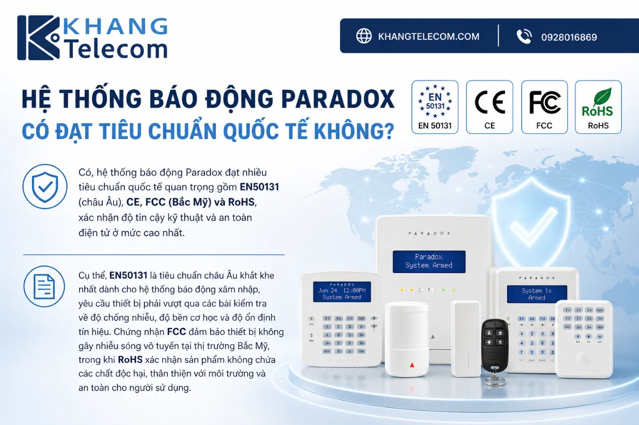 Hệ Thống Báo Động Paradox Có Đạt Tiêu Chuẩn Quốc Tế Không?