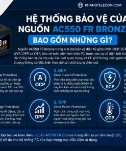 Nguồn AC550 FR Bronze Full Modular: 550W, ATX, PC Phổ Thông
