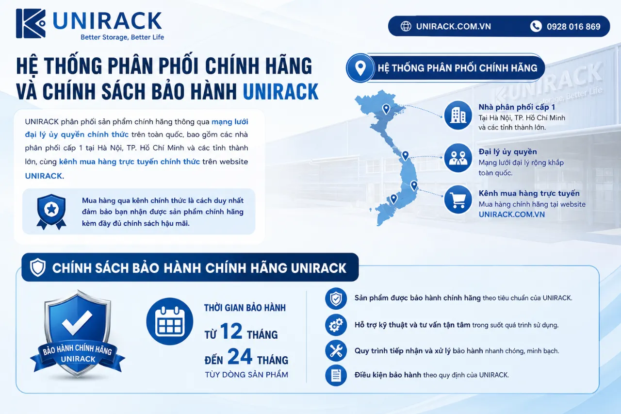 Hệ Thống Phân Phối Chính Hãng Và Chính Sách Bảo Hành UNIRACK