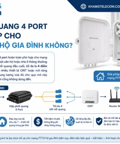 Hộp Phối Quang Dintek ODF 4 Port: FTTH, Treo Tường