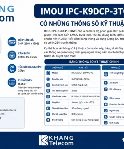 IMOU IPC-K9DCP-3T0WE-V2: Giám Sát Toàn Cảnh, AI, Xem Qua App