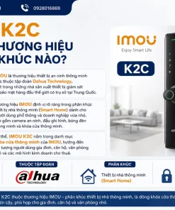 Khóa Cửa Vân Tay IMOU K2C: Vân Tay, Mã Số, Thẻ Từ, App, Pin AA