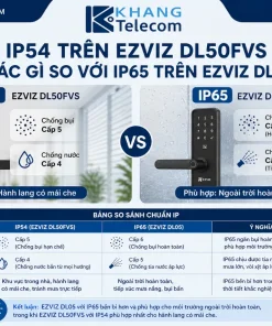 Khóa Cửa EZVIZ DL50FVS: 3D Face, 4 Inch, App, Pin 5000mAh, IP54