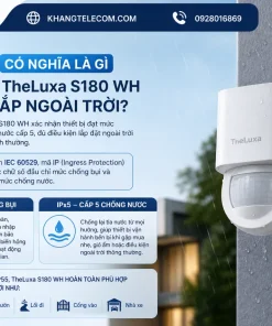 Công Tắc THEBEN TheLuxa S180 WH: PIR 180°, 12m, IP55