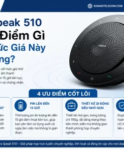 Jabra Speak 510: Giá Tốt, Bluetooth, USB, Phòng Họp Nhỏ
