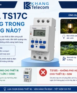Công Tắc Hẹn Giờ KAWA TS18S: 36 Chu Kỳ, 1-99s, Chuông Điện