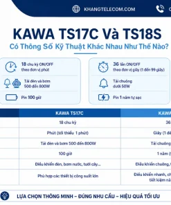 Công Tắc Hẹn Giờ KAWA TS17C: 17 Chu Kỳ, 220V, Đèn/Bơm