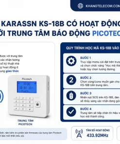 Nút Khẩn Không Dây Karassn KS-18B: 433MHz, 500m, Pin CR2032