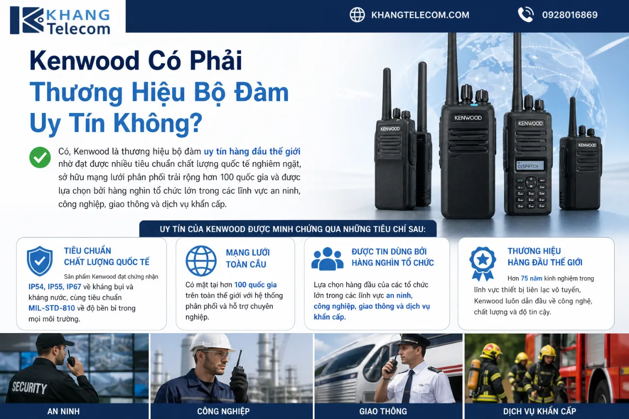 Kenwood Có Phải Thương Hiệu Bộ Đàm Uy Tín Không?