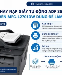 Máy In Brother MFC-L2701DW: WiFi, Duplex, ADF, Fax, LCD 2 Dòng