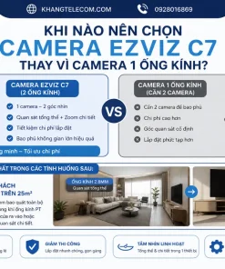 Camera 2 Ống Kính EZVIZ C7: 2K+ Kép, WiFi 6, H.265, Theo Dõi AI