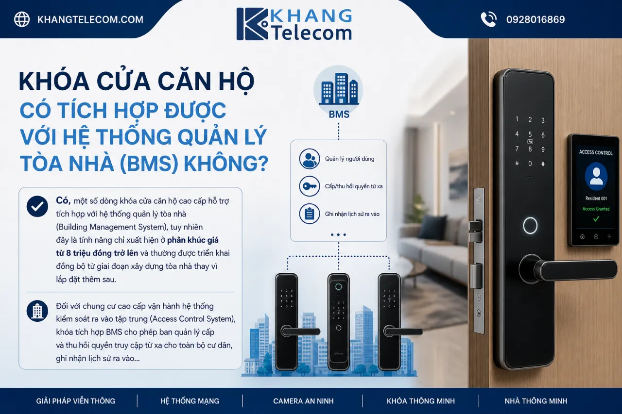 Khóa Cửa Căn Hộ Có Tích Hợp Được Với Hệ Thống Quản Lý Tòa Nhà (BMS) Không?