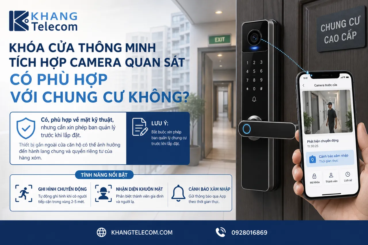 Khóa Cửa Thông Minh Tích Hợp Camera Quan Sát Có Phù Hợp Với Chung Cư Không?