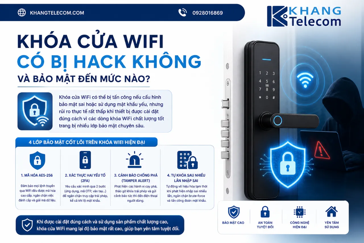 Khóa Cửa WiFi Có Bị Hack Không và Bảo Mật Đến Mức Nào?